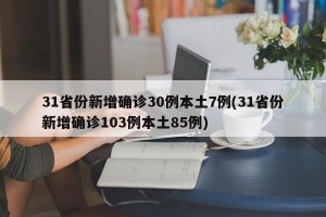 31省份新增确诊30例本土7例(31省份新增确诊103例本土85例)